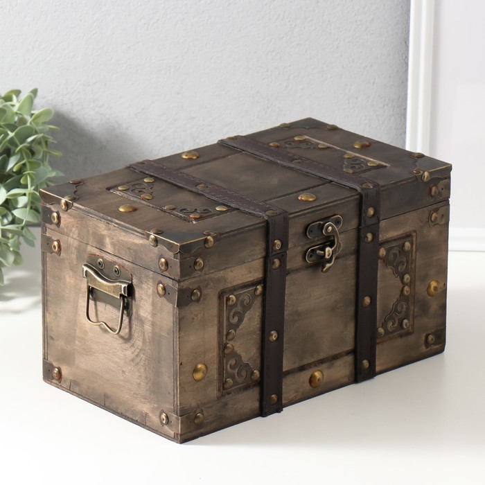 Шкатулка для украшений «Сундук. Пальмира», дерево, 28×16×16 см