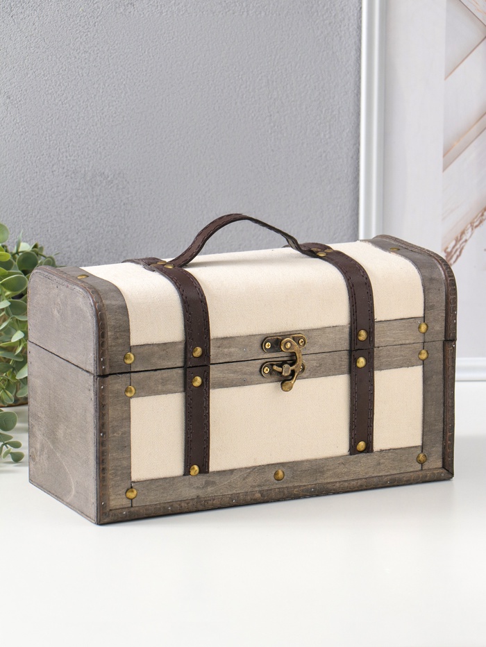 Шкатулка для украшений «Сундук. Женевра», дерево, 30×14×17.5 см - Фото 1