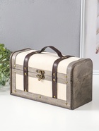 Шкатулка для украшений «Сундук. Женевра», дерево, 30×14×17.5 см  (артикул 10323764)  большой выбор товаров оптом и в розницу по низким ценам с доставкой