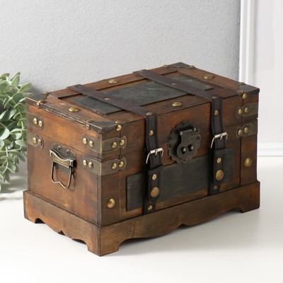 Шкатулка для украшений «Сундук. Ремо», дерево, 29×18×18 см