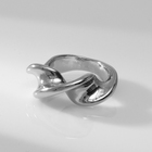 Кольцо металл «Тренд» перекрученное, цвет серебро, размер 17 - Фото 3