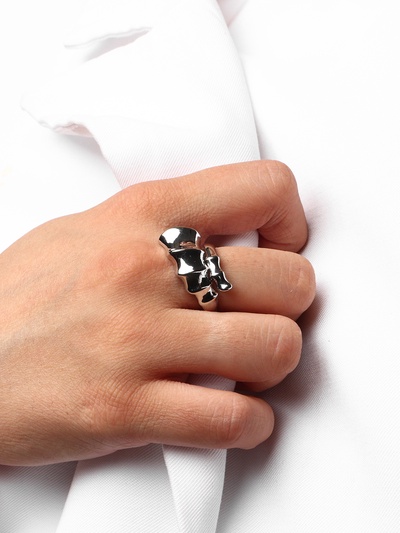 Кольцо металл «Ракушка» раковина, цвет серебро, размер 17