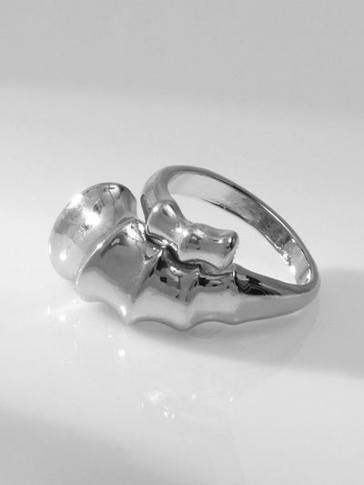 Кольцо металл «Ракушка» раковина, цвет серебро, размер 17