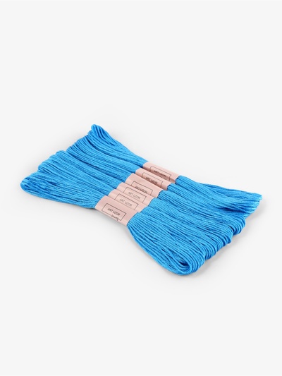 Набор ниток мулине №996, 8 ± 1 м, 6 шт., ярко-голубой