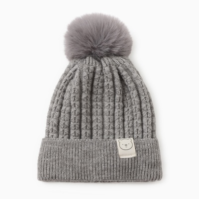 Шапка детская «Крошка Я», размер 48-50 см, серая
