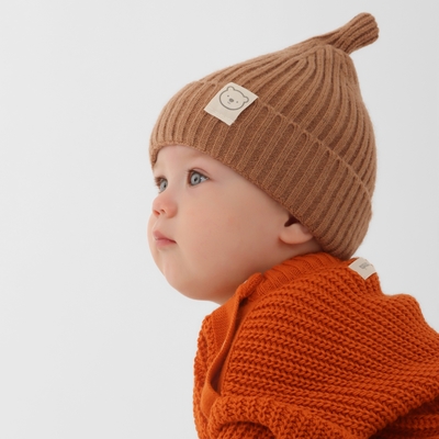 Шапка детская «Крошка Я», размер 46-48 см, бежевая