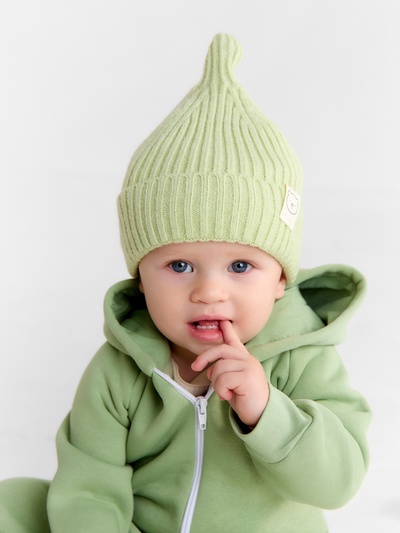 Шапка детская «Крошка Я», размер 46-48 см, хаки