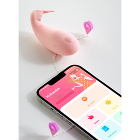 Виброяйцо с клиторальной стимуляцией, G Spot, ЗУ USB, APP управление, Soft силикон, розовый 10619389