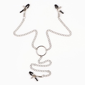 Зажимы для сосков для сосков и клитора, винтовой, металл, черный  (артикул 10620973)  большой выбор товаров оптом и в розницу по низким ценам с доставкой