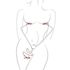 Зажимы для сосков для сосков и клитора, винтовой, металл, красный - Фото 2