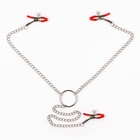 Зажимы для сосков для сосков и клитора, винтовой, металл, красный - Фото 5