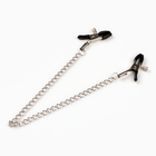 Зажимы для сосков с цепочкой 30 см, винтовой, металл, черный - Фото 1