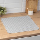 Коврик для сушки посуды Доляна «Волна», силикон, 45×40.5×0.4 см, серый - Фото 3