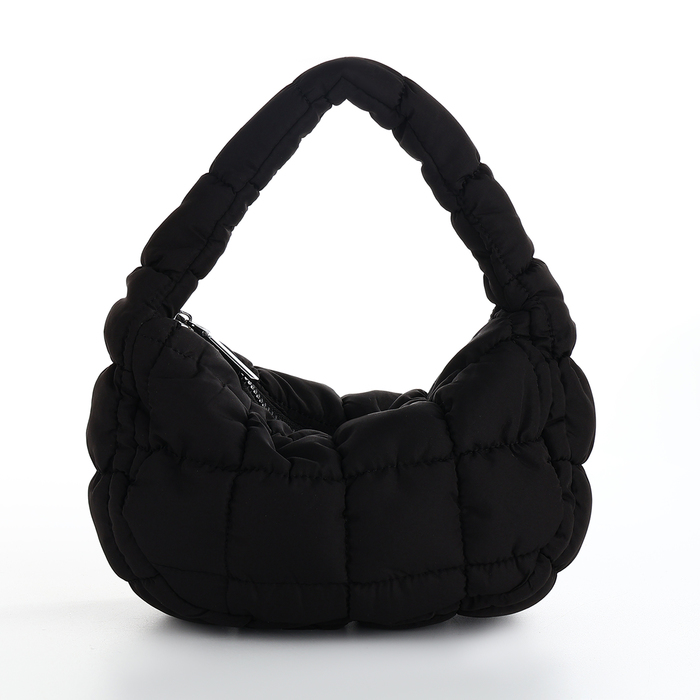 Сумка молодёжная на молнии, 23×4×15 см, чёрная - Фото 1