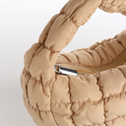 Сумка молодёжная на молнии, 23×4×15 см, бежевая - Фото 5