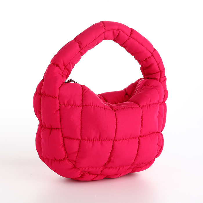 Сумка молодёжная на молнии, 23×4×15 см, розовая