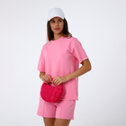 Сумка молодёжная на молнии, 23×4×15 см, розовая - Фото 2