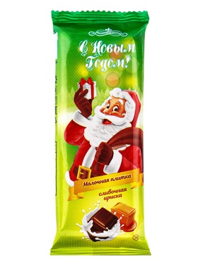 Шоколад молочный «Новогодний мир» со вкусом сливочной ириски, 50 г