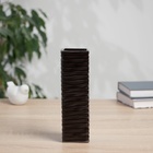 Ваза «Тьяго», волны, 18×5.5 см, керамика, чёрная - Фото 1