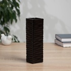 Ваза «Тьяго», волны, 18×5.5 см, керамика, чёрная - Фото 2