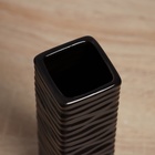 Ваза «Тьяго», волны, 18×5.5 см, керамика, чёрная - Фото 3