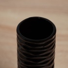 Ваза «Тьяго», волны труба, 18×5.5 см, керамика, чёрная - Фото 2