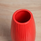 Ваза для цветов «Тьяго», полоски бочка, d=5 см, 17×7 см, керамика, красная - Фото 2