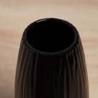 Ваза «Тьяго», полоски бочка, d=5 см, 17×7 см, керамика, чёрная - Фото 2