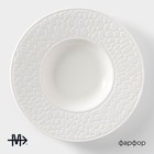 Тарелка для пасты Magistro Rodos, 250 мл, d=25.4 см, фарфор, белая - Фото 2