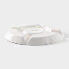 Менажница Magistro «Бланш», 24.7×24.5×2.7 см, 5 ячеек, фарфор, белая - Фото 3