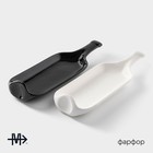 Блюда для подачи Magistro «Бутыль Инь-Янь», 31.8×10.8×2.8 см, набор 2 шт., фарфор, белое, чёрное - Фото 2