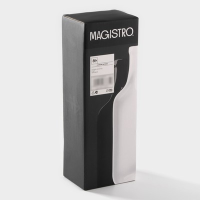 Блюда для подачи Magistro «Бутыль Инь-Янь», 31.8×10.8×2.8 см, набор 2 шт., фарфор, белое, чёрное