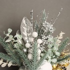 Новогодняя композиция на стол «Зимнее волшебство. Величие» пластик, 24×10.5 см, белый - Фото 2