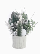 Новогодняя композиция на стол «Зимнее волшебство. Величие» пластик, 24×10.5 см, белый  (артикул 10497688)  большой выбор товаров оптом и в розницу по низким ценам с доставкой