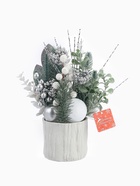 Новогодняя композиция на стол «Зимнее волшебство. Величие» пластик, 24×10.5 см, белый - Фото 6