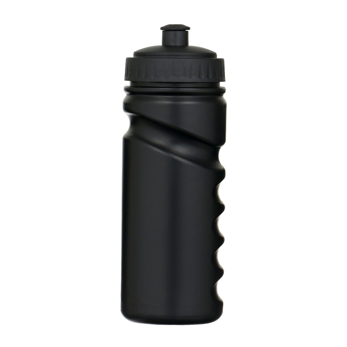 Бутылка для воды, 550 мл, 20.3×6.8×6.8 см, с поильником, чёрная - Фото 1