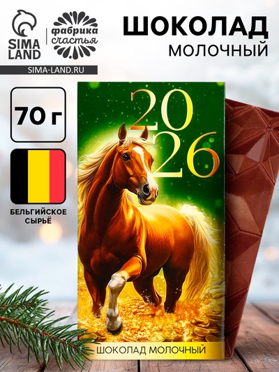 Шоколад молочный «Новый год 2026», 70 г