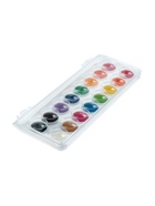 Краски акварельные 16 цветов, круглые, диаметр кюветы 23 мм, с кистью, пластиковый пенал, CALLIGRATA TOP - Фото 9