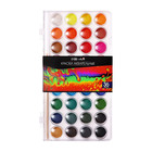 Краски акварельные 36 цветов, круглые, диаметр кюветы 23 мм, с кистью, пластиковый пенал, CALLIGRATA TOP - Фото 2