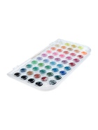 Краски акварельные 48 цветов, круглые, диаметр кюветы 23 мм, с кистью, пластиковый пенал, CALLIGRATA TOP - Фото 9