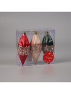 Ёлочная игрушка набор 3 шт. «Сосулька Коул» 12×4.5 см, МИКС - Фото 3