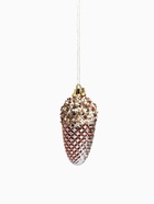 Ёлочные игрушки 6 шт. «Шишка Феерия» 8×3.5 см, зелёно-золотой - Фото 4