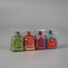 Ёлочные игрушки 4 шт. «Сказочный домик» 8×4.5 см, МИКС - Фото 2