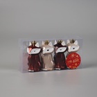 Ёлочные игрушки 4 шт. «Зимнее волшебство. Сказочный лис» пластик, 8.5×3.5 см, бежевый/коричневый - Фото 3