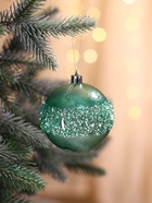Ёлочные игрушки «Эйдонс», шары новогодние, набор d=8 см, 3 шт., зелёный - Фото 3