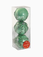 Ёлочные игрушки «Хайдвин», шары новогодние, d=8 см, набор 3 шт., холодок, зелёный 10422947