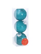 Ёлочные игрушки «Аустен», шары новогодние, d=8 см, набор 3 шт., полоски, бирюзовый - Фото 4