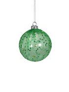 Ёлочные игрушки «Кейлеб», шары новогодние, d=8 см, набор 6 шт., зелёный - фото 120359759