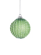 Ёлочные игрушки «Кейлеб», шары новогодние, d=8 см, набор 6 шт., зелёный - фото 120359761