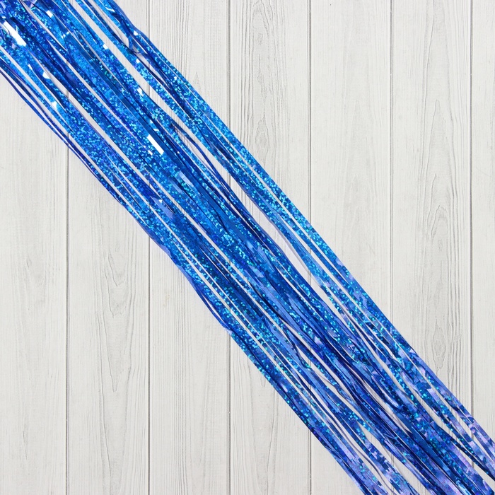 Дождик новогодний «Зимнее волшебство. Мерцание ночи», b - 9 см, L - 150 см, синий - Фото 1